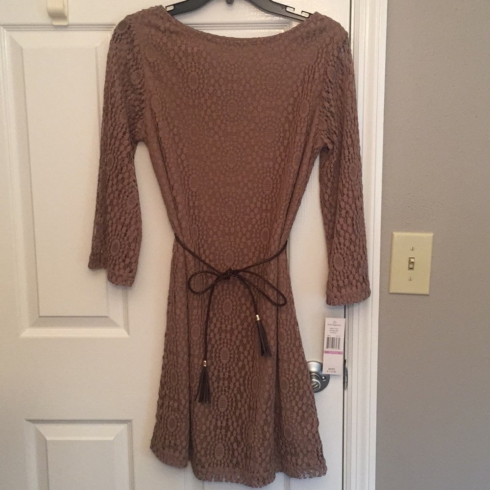 Sharagano Patterned Tie dress